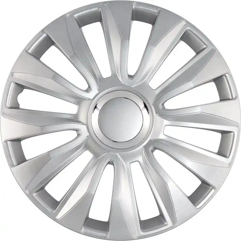 4-Delige Wieldoppenset Avalone Pro 16-inch zilver + chroom ring | Wees er snel bij