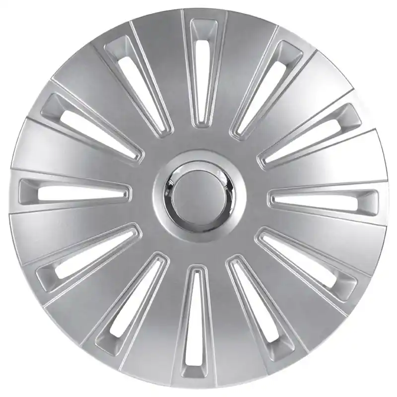 4-Delige Wieldoppenset Daytona Pro 13-inch zilver/chroom ring - Bestelbaar