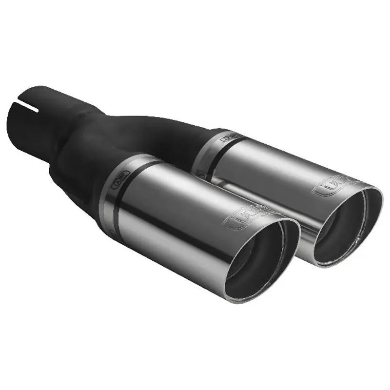 Nieuw gelanceerd | Ulter Sport Uitlaatsierstuk - Dubbel Rond Ø60mm Race - Lengte 220mm - Montage ->50mm - RVS