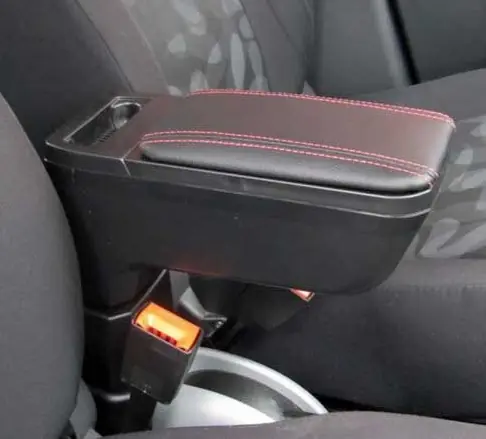 Armsteun Modern Citroen C4 vanaf 2010 Zwart Leder - Rood Sticksel | Voordelig