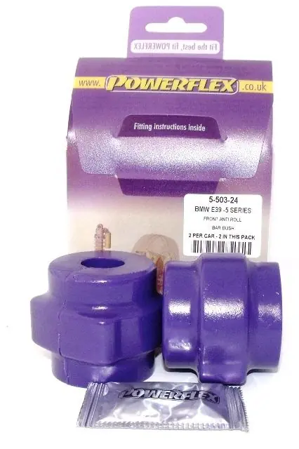 Voorraad bijna op - Powerflex SET Stabilisatorstang montage rubber vooras 24mm BMW