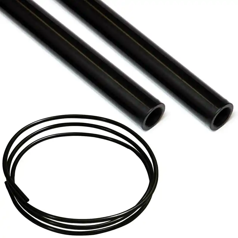 Aluminium tube zwart coat - 9,5mm (3/8) - L=4M - Actieprijs