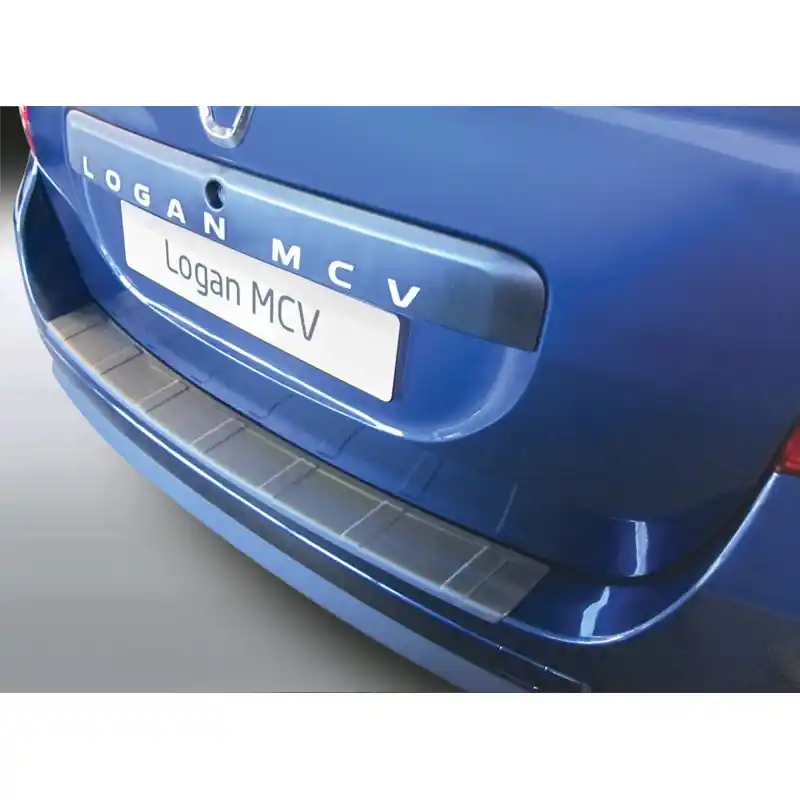 ABS Achterbumper beschermlijst Dacia Logan MCV 6/2013- Zwart 'Ribbed' | Opruiming