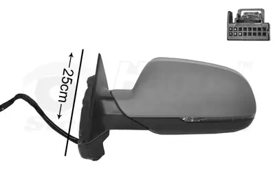 Scherpe prijs | Buitenspiegel elektrisch volledig links Audi A3 -10 5-drs primer,verw,asf 10pi elektr. inklapb.