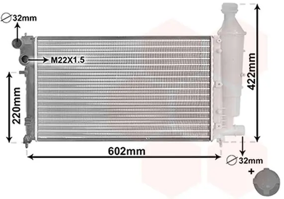 Pak je kans | Radiateur Citroen Saxo -01 1.1 / 1.4 met airco