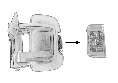 Zijknipperlicht links Citroen Jumper 06-14 in spiegel wit 5w - Nieuw in het assortiment