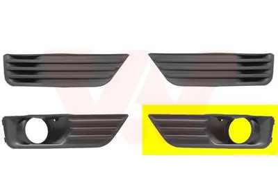 Klaar voor verzending - Bumpergrille onder links Ford Focus 11/04-01/08 met mistlampen